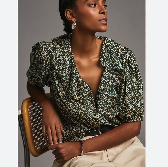 New Birds of Paradis by Trovata Faye Blouse - Picture 2 of 9